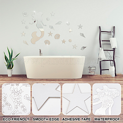 3 juego de kit de decoración de pared con espejo acrílico adhesivo DIY&nbsp;DIY-CN0001-92