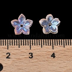 Embouts de perles de verre teints et chauffés&nbsp;GLAA-Z019-02G