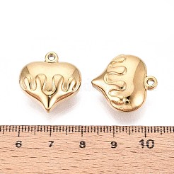 Colgantes de corazón de acero inoxidable 304&nbsp;STAS-T067-43G