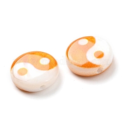 Cuentas de concha de agua dulce naturales impresas&nbsp;SHEL-R129-07A-05