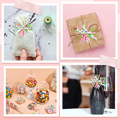 Selbstklebendes Geschenkpapier-Accessoire aus gelockten Polyesterschleifen&nbsp;DIY-WH20053-03D