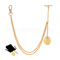 Taschenuhrkette aus Aluminium und Eisenclip&nbsp;HJEW-PH02067