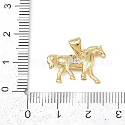 Pendentifs avec zircon cubiques à micro-pavés en laiton&nbsp;KK-G544-12G