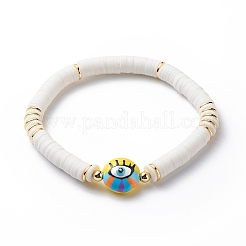 Handgefertigtes Polymer Clay Disc Surfer Stretch-Armband&nbsp;BJEW-JB08825