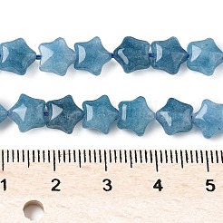 Gefärbte natürliche Malaysia Jade Stern Perlen Stränge&nbsp;G-Z080-A01-04