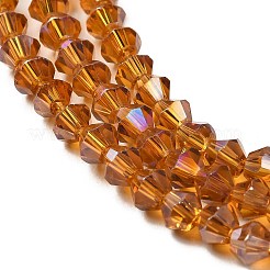 Transparentes perles de verre de galvanoplastie brins&nbsp;EGLA-A039-T4mm-B28