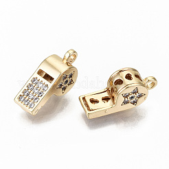 Messing micro pave klar zirkonia charme&nbsp;KK-S356-172G-NF