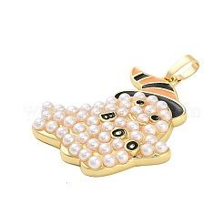 Pendentifs en laiton émaillé d'Halloween&nbsp;KK-F915-02B-G