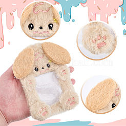 2 stücke 2 arten nette tiere plüsch fotokarte halter mit kunststoff kugelkette&nbsp;HJEW-SC0003-19