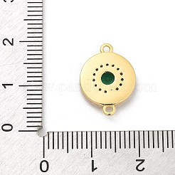 Messing Micro Pave klare Zirkonia & Muschel Verbindungsstück Charms&nbsp;KK-M303-03G-02