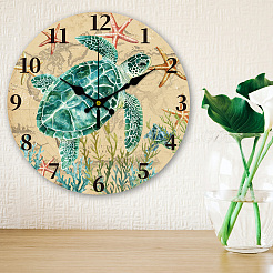 Horloge murale imprimée en mdf&nbsp;HJEW-WH0058-033