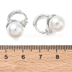 Boucles d'oreilles créoles en laiton micro pavé de zircons cubiques pour femmes&nbsp;EJEW-A168-22P