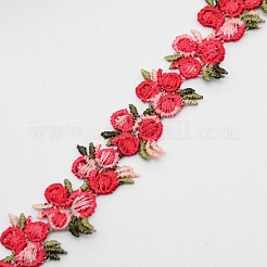 Ruban de bordure en polyester à fleurs&nbsp;OCOR-WH0057-18F