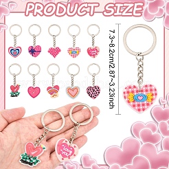 10 porte-clés en PVC de 10 styles&nbsp;KEYC-YW0001-23