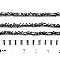 Transparentes perles de verre de galvanoplastie brins&nbsp;EGLA-A039-T2mm-UA13
