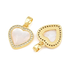 Pendentifs en laiton zircon cubique transparent&nbsp;CU-CBA9AB3-02G