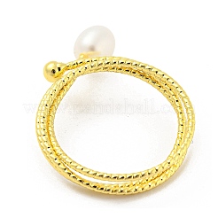 Fingerring aus natürlichen Perlen&nbsp;RJEW-H220-30G