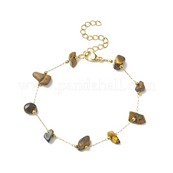 Perlenarmband aus natürlichen gemischten Edelsteinsplittern&nbsp;BJEW-JB09941