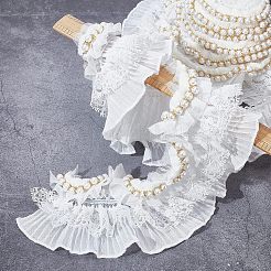 Plissierter Chiffon-Blumenspitzenbesatz&nbsp;SRIB-NB0001-08