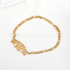 201 Figaro-Gliederarmbänder aus Edelstahl&nbsp;MT8282