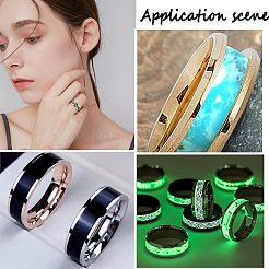 12 anillo de dedo ranurado de acero inoxidable 304 de 6 colores.&nbsp;RJEW-SC0001-01C