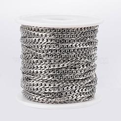 Chaînes à maillons cubains en acier inoxydable 304 résistant au ternissement&nbsp;CHS-H009-33P