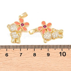 Pendentifs en laiton zircon cubique transparent&nbsp;X-KK-F931-19G