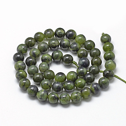 Natürliche kanadische Jade Perlen Stränge&nbsp;G-R446-6mm-08