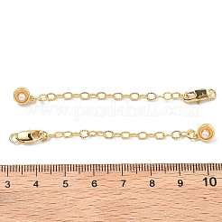 Laiton émaillé abs imitation perle extrémité avec chaîne&nbsp;KK-B129-27G-01