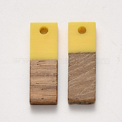 Pendentifs en bois de résine et de noyer&nbsp;RESI-S358-B-79R