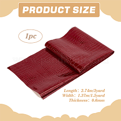 Tissu en cuir PU à motif crocodile&nbsp;DIY-BC0018-10A