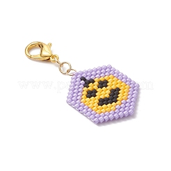 5 ciondolo decorativo con perline di vetro per Halloween&nbsp;HJEW-MZ00343-05
