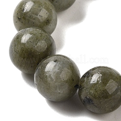 Braccialetti con perline intrecciate rotonde di labradorite naturale da 12.5 mm per donna uomo&nbsp;BJEW-C060-01Z