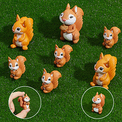 30 Stück 3 Stile PVC-Kunststoff-Eichhörnchen-Miniatur-Ornamente&nbsp;DJEW-SP0001-26