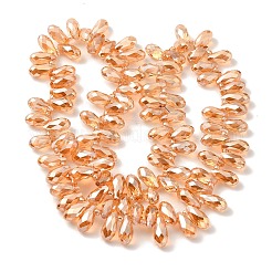 Chapelets de perles en verre transparent électrolytique&nbsp;EGLA-B006-01A-PL01