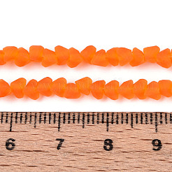 Hebras de cuentas de vidrio transparentes esmeriladas&nbsp;GLAA-N016-4mm-09
