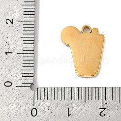Ionenbeschichtung (IP) 304 Edelstahl Pailletten Emaille Anhänger&nbsp;STAS-M080-10G-01
