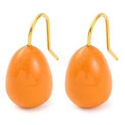 Tropfenförmige Ohrringe aus 304 Edelstahl mit Emaille für Damen&nbsp;EJEW-U023-01G-02