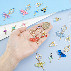 Colgantes de esmalte de aleación 36pcs 18 estilos&nbsp;FIND-GA0008-51