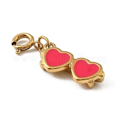 Ciondolo decorativo in acciaio inossidabile 304 smaltato per San Valentino&nbsp;STAS-H262-01G