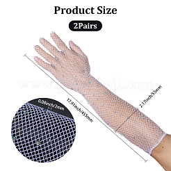 Lange Handschuhe aus Polyesternetz&nbsp;AJEW-WH20020-003A