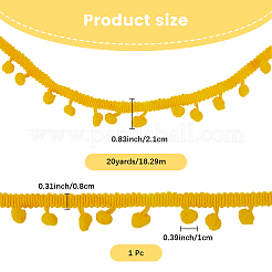 Polyester-Pompon-Ball-Quastenbänder&nbsp;DIY-WH20011-48B