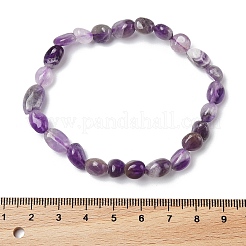 Natürliche Amethyst Stretch Perlen Armbänder&nbsp;BJEW-K213-C22