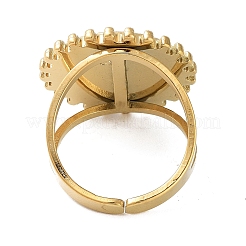 Placcatura ionica (ip) anello in acciaio inossidabile 304&nbsp;RJEW-B059-05G-01