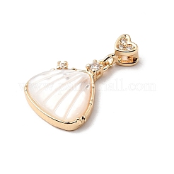 Pendentifs sculptés en coquillage naturel&nbsp;KK-N290-06G