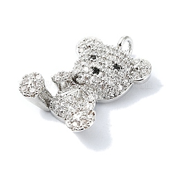 Placage en rack pendentifs en zircone cubique pavés de laiton&nbsp;KK-M282-40P