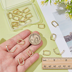 10 paire de boucles d'oreilles créoles en laiton&nbsp;EJEW-ME0001-08G