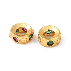 Messing Mikro ebnen Zirkonia European Beads&nbsp;KK-A254-29G