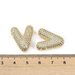 Pendenti in zirconi cubici trasparenti in micro pavè di ottone&nbsp;KK-Z041-01G-V