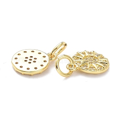 Breloques en laiton zircon cubique transparent&nbsp;ZIRC-L091-079G